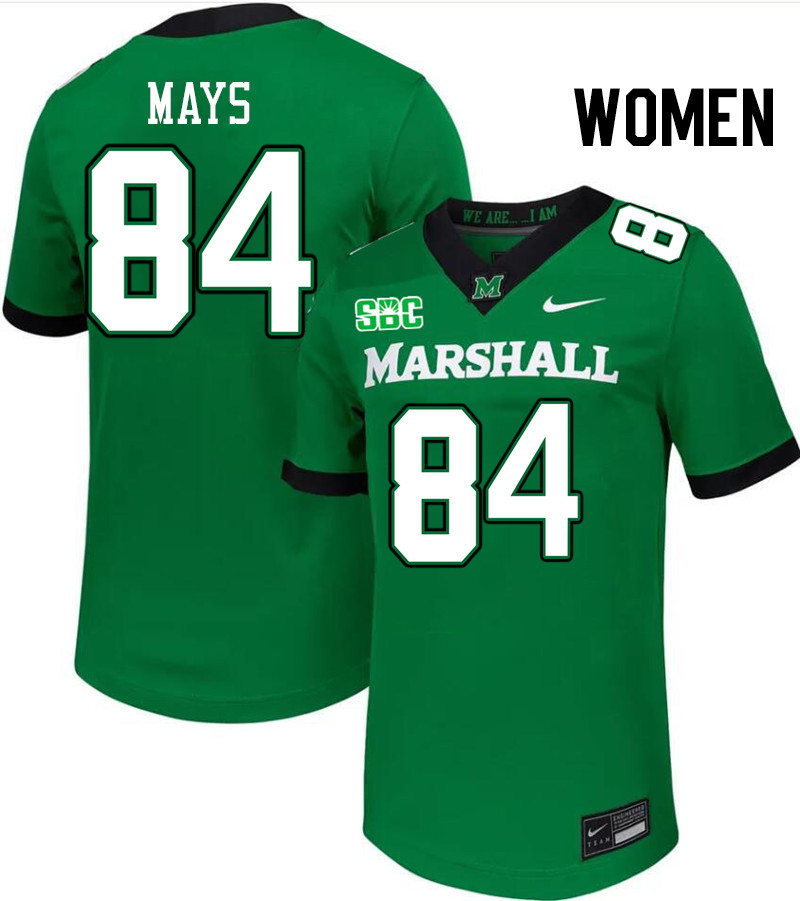 Women #84 Antwaan Mays Marshall Thundering Herd SBC Conference College Football Jerseys Stitched-Gre